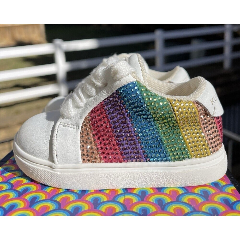 Kurt Geiger London Girls Laney Crystal Stripe Size 5 (Infants)